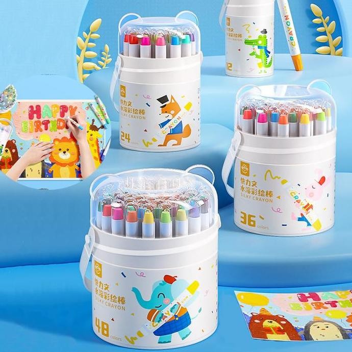 

Crayon Putar Washable 36/48 Color Crayon For Kids Tidak Beracun yang Dapat Dicuci Pastel Minyak Tidak Kotor Ditangan cm