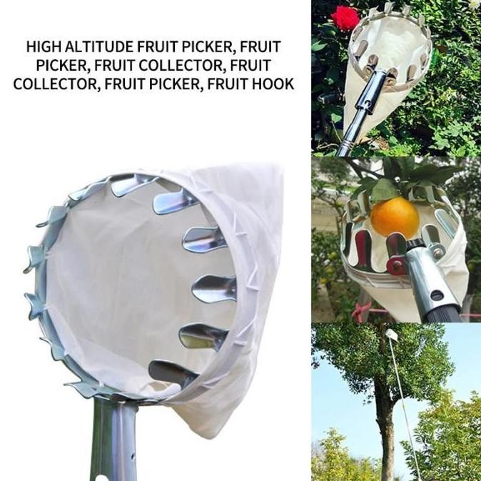 6 Meter Alat Petik Buah Tongkat Pemetik Buah Teleskopik  Tiang Teleskopic Jaring Celup Pemetik Buah 