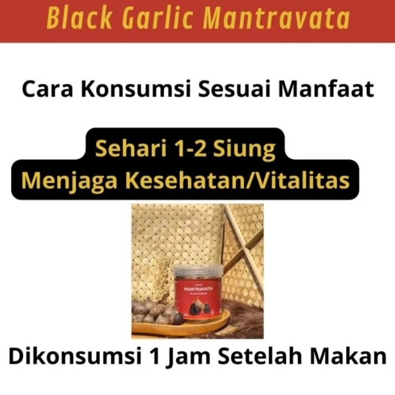 

Black Garlic Tunggal Mantravata Bawang Hitam Lanang 250gr