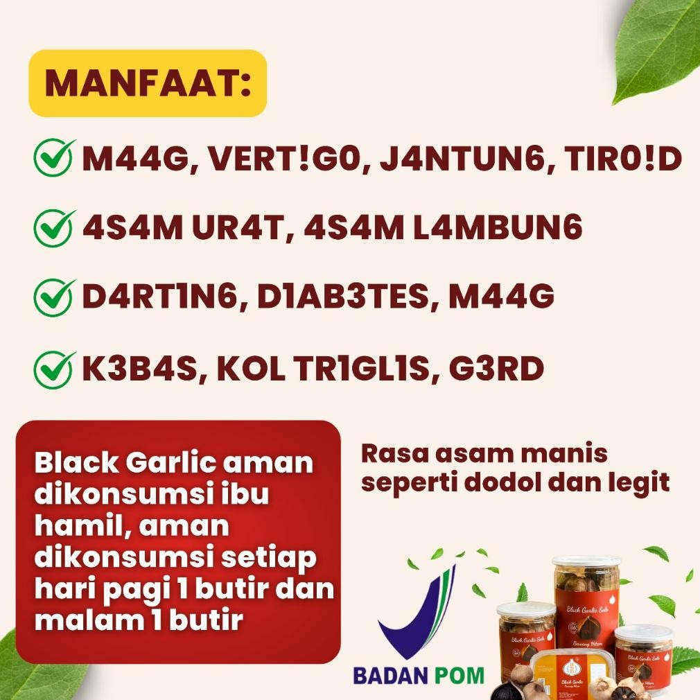 

Bawang Hitam HSD 100 GR - Superfood Premium untuk Kesehatan & Imunitas