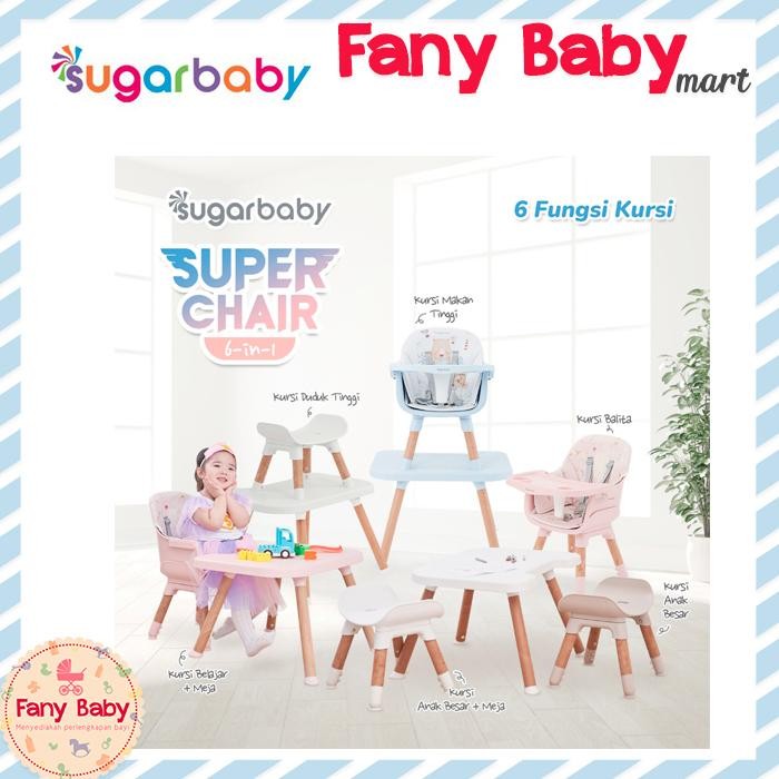 Sugar Baby Super Chair Convertible Baby High Chair 6IN1 AST