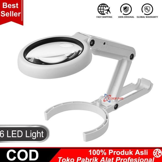 

Pintar Kaca Pembesar Meja Genggam dengan Lampu LED dan Dudukan la
