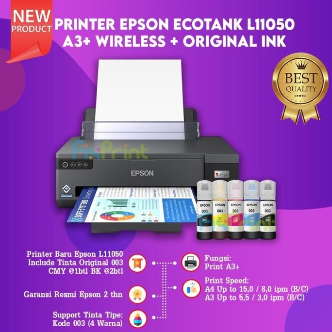 Printer Epson A3 L1300 4 Warna / L1800 6 Warna Printer A3+ New Stok