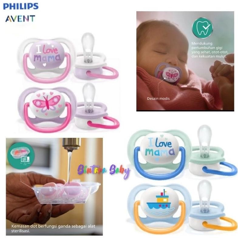 Empeng Philips Avent Newborn 0-6m soother Pacifier Philips Avent Box / empeng bayi avent 0-6 bulan  