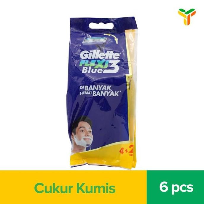 Gillette Blue 3 Flexi Isi 6S MURAH