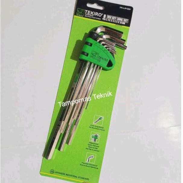 Kunci L Set Tekiro 8pcs Kunci L Tekiro Panjang Tekiro Original (2-10mm) / Kunci L Tekiro 8pcs Pendek