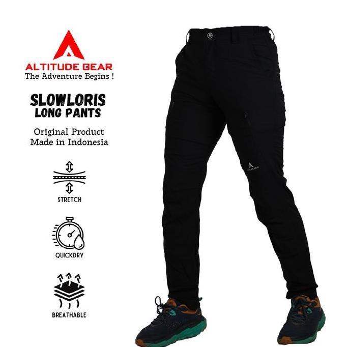 Celana Panjang Pria Gunung Slowloris Altitude Gear Quickdry Slimfit Uniseks Sport hiking outfit Cela