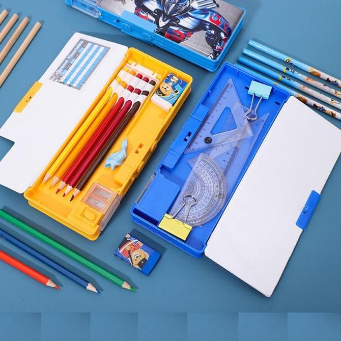 Kotak Pensil Anak Laki Laki Kode Sandi Pencil Case Tempat Pensil Transformer Password Magnet tempat 