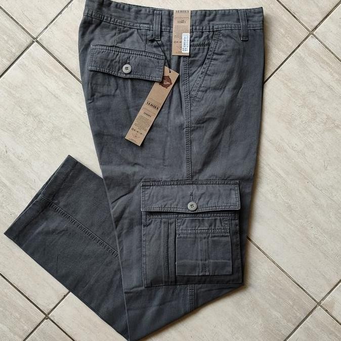 Celana Panjang jeans pria Cargo/Gunung/kantong samping