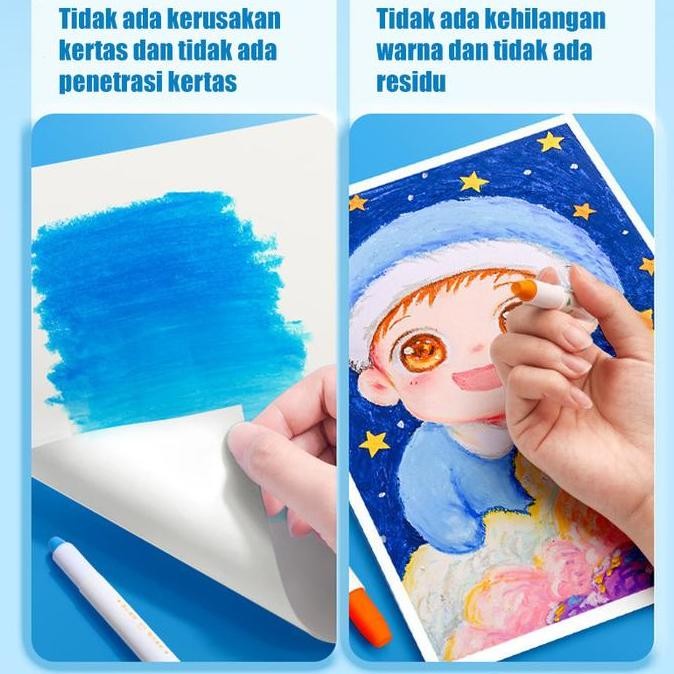

crayon lengkap 1 set Putar Washable 36/48 Color Kids yang Dapat Dicuci Seni Gambar Pastel MinyakFree Brushkrayon lengkap 1 set cm
