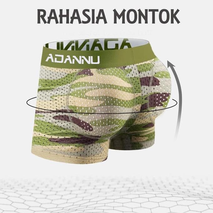 Boxer Army Pria Busa Bokong Belakang