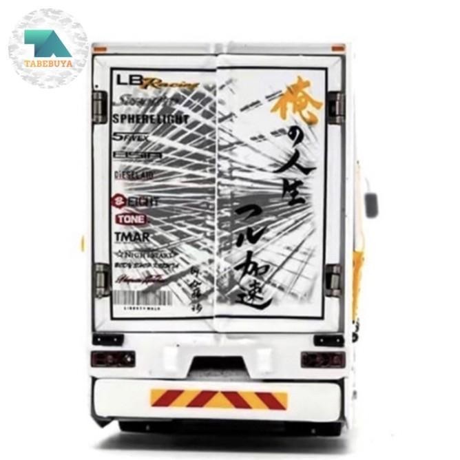 Diecast Truck Mitsubhisi Fuso Super Great Transporter Lbwk Liberty Walk #23 Sphere Lightning Livery 