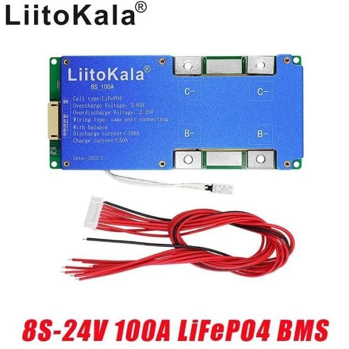 Terlaris Liitokala BMS Lifepo4 8s 24v 100a BMS Baterai Lifepo4 24V SALE