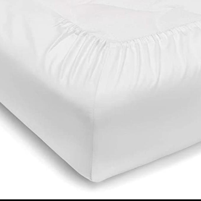 Fitted Sheet/ sprei aja Hotel Putih Microtex LINEN HOTEL dengan karet MURAH