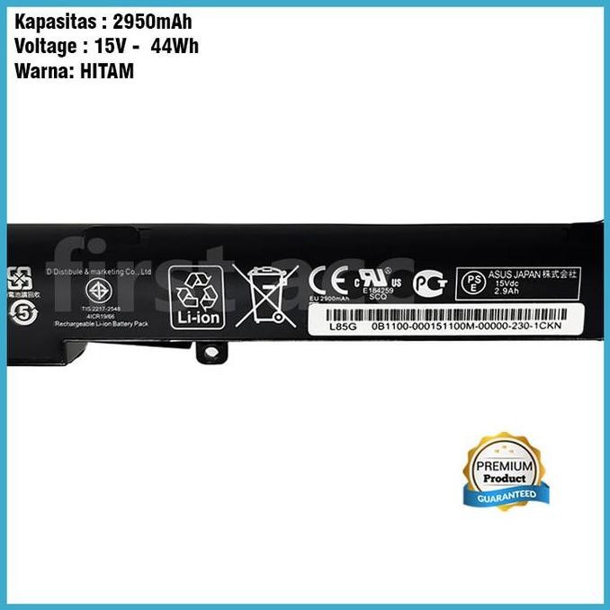Baterai Laptop Asus X550 X550Z X550Ze X550E Ori New Stok