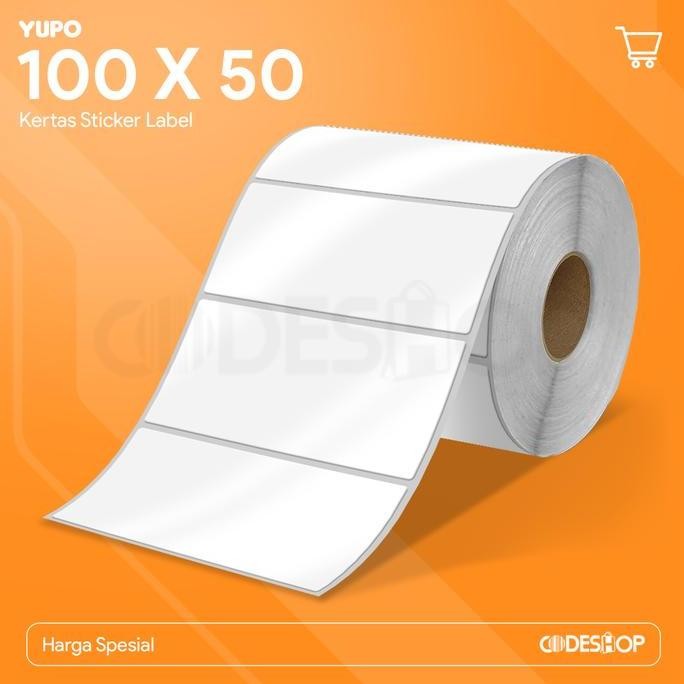 

JUAL LABEL BARCODE YUPO 100 X 50 KERTAS STICKER ANTI AIR