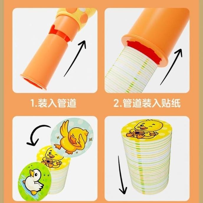 

HRG DISKON MAINAN STICKER STAMP ANAK KARAKTER LUCU BEBEK UNICORN KELINCI DINO TOYS / STEMPEL STIKER DUCK LUCU ANAK