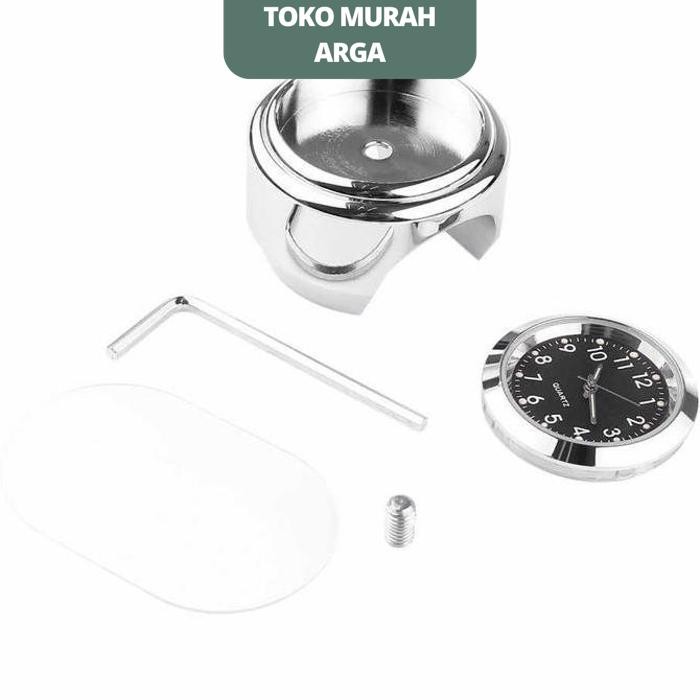 JAM MOTOR STANG HANDLEBAR MOTOR WATERPROOF MOTORCYCLE CLOCK   JAM MOTOR JAM UNTUK STANG HANDLEBAR MO