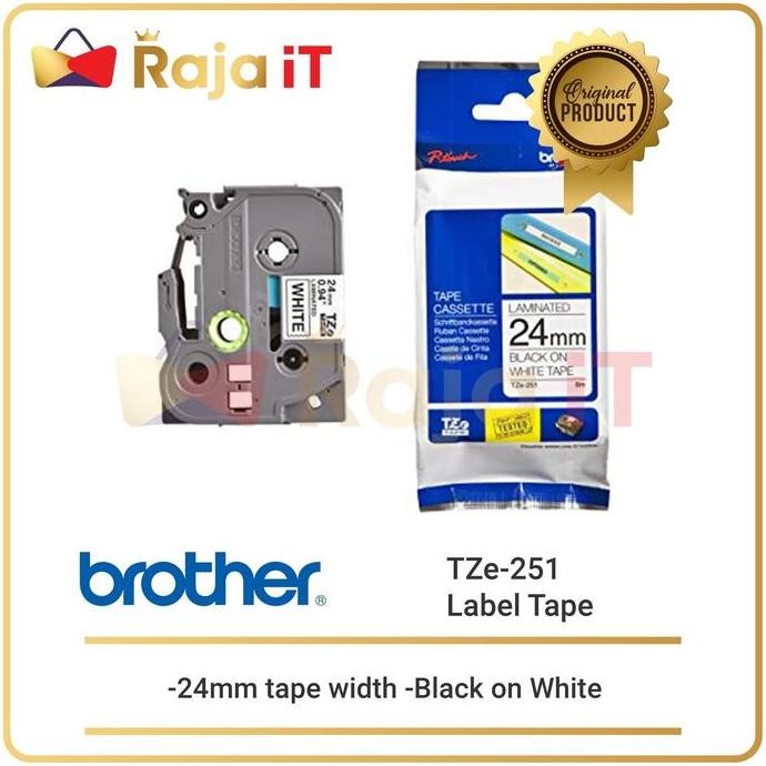 

HOT PROMO BROTHER Label Tape TZE 251 24mm Black On White