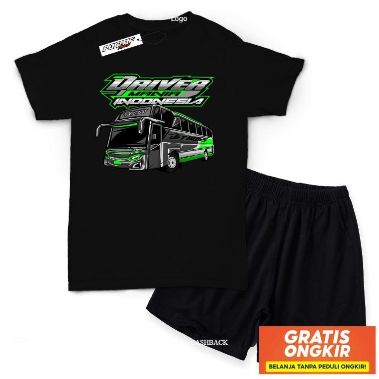 Baju Kaos Anak Setelan Driver Muda Bus Truk Sopir Ready