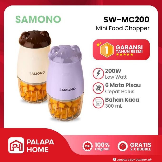 Tersedia Food Chopper Mini Kaca Blender MPASI Coper Bumbu Choper Copper Samono Pisau Stainless