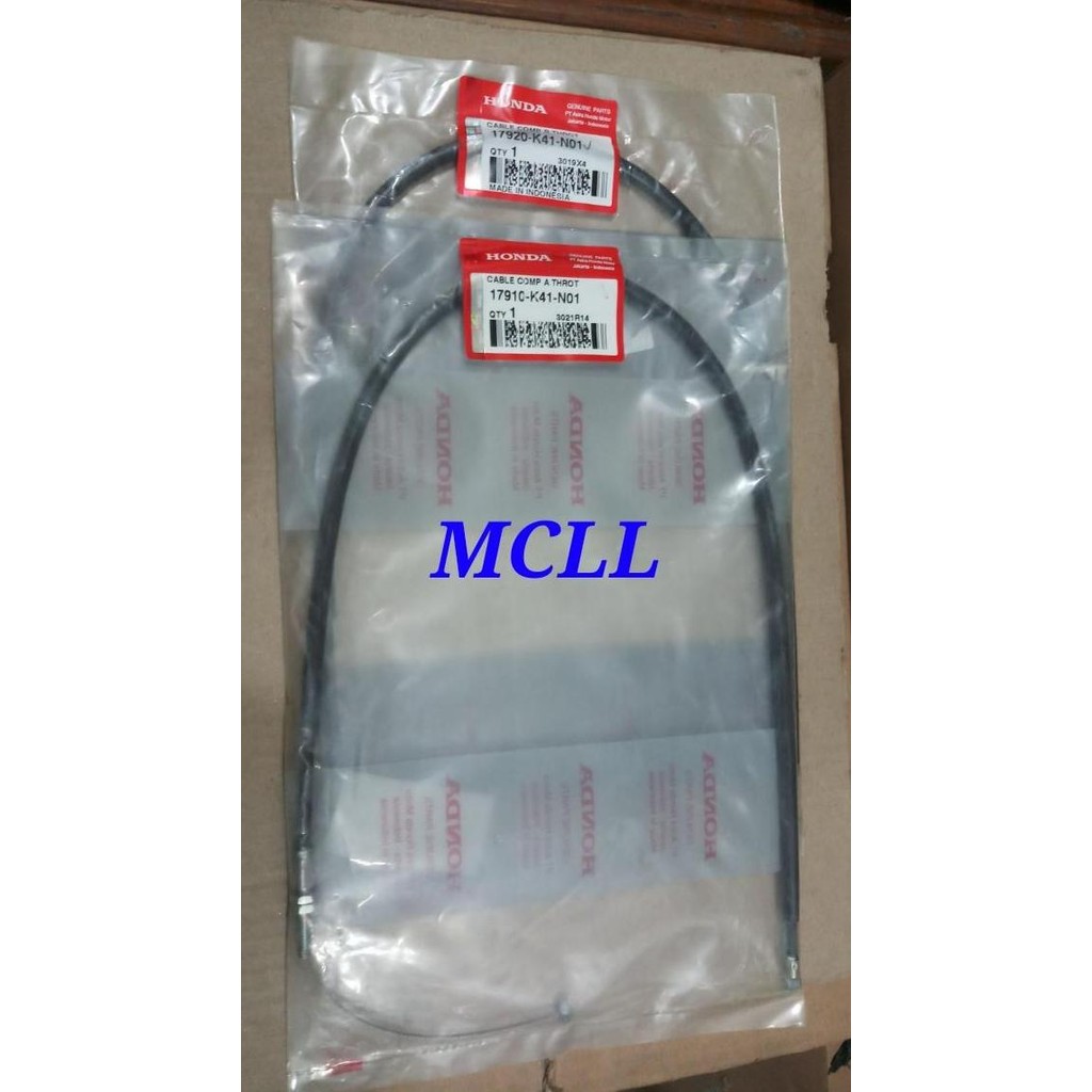 KABEL GAS SUPRA X125 FI 2014 A+B 1SET ORIGINAL AHM 17910/17920-K41-N01