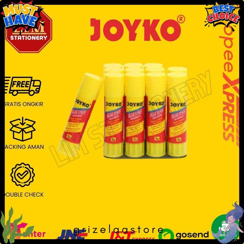 

Joyko Glue Stick 8 Gram Original Aman Diskon Setengah Harga