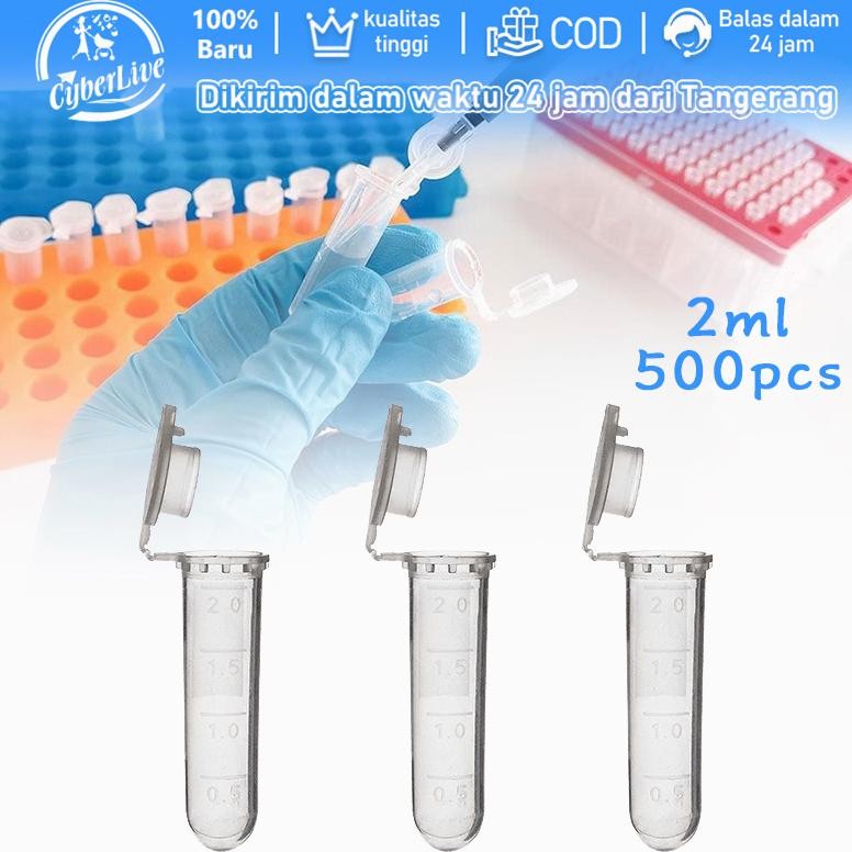 Promo 6.6 PCR Tube 500pcs Eppendorf Tube 2ml Centrifuge Tube Sample Cup