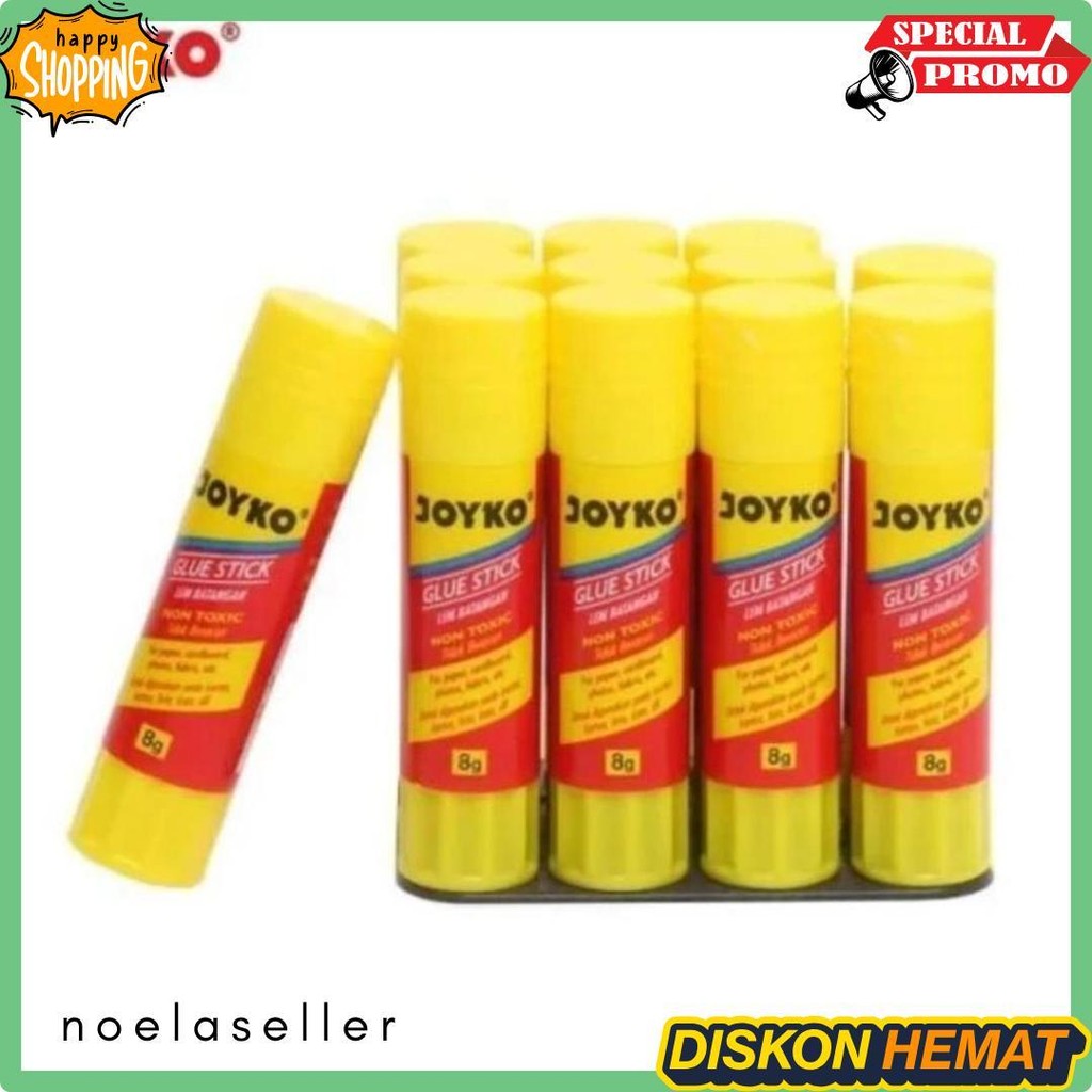 

Lem Glue Stick Joyko 8 Gram/12 Pcs Terlengkap Dan Termurah