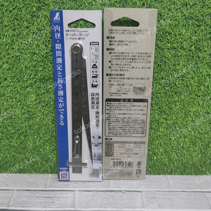 

Taper Gauge 1-15 mm & Penggaris 15 cm Stainless Steel SHINWA 62612