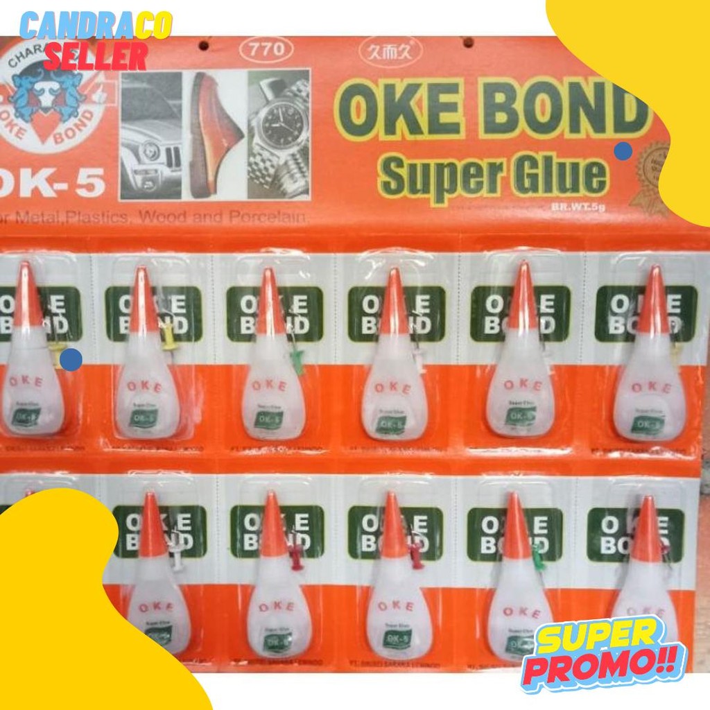 

Lem Super Glue/Lem Cair X Ton / Ok Bond ( 1 Kp Isi 12Pc ) Terlaris! Produk Ini Banyak Dicari
