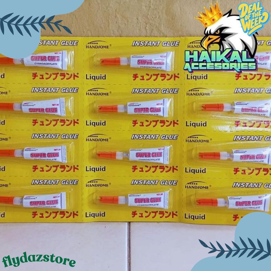 

Lem Super Glue Handsome Botol 5G Isi 12Pcs Paket Hemat Untuk Usaha Diskon