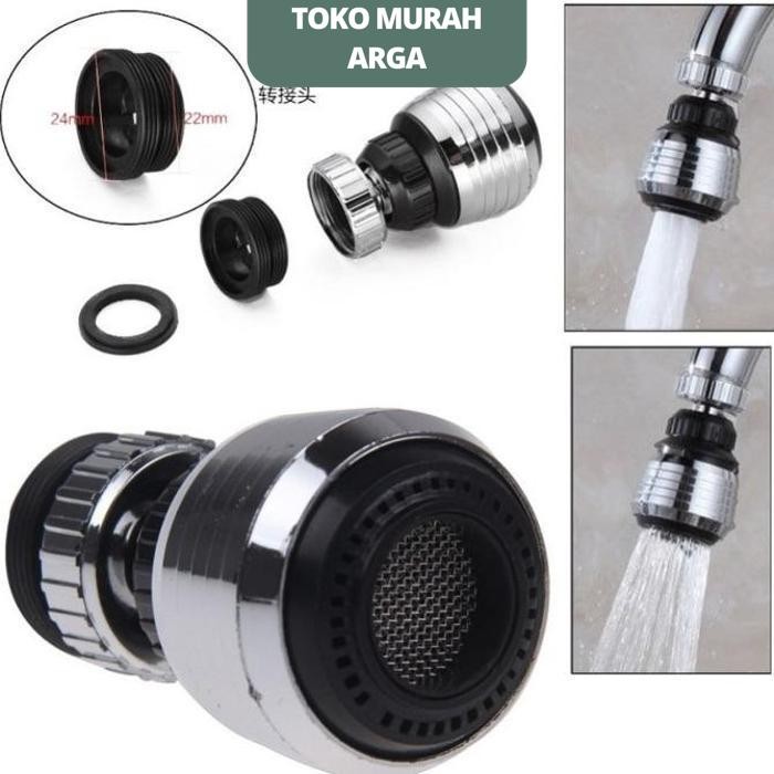 SAMBUNGAN KRAN AERATOR KEPALA KERAN PUTAR CUCI PIRING H  SAMBUNGAN KRAN AIR 360 AERATOR KEPALA KERAN