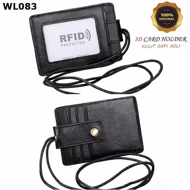 

READY RFID PROTECTED / ID Card Holder RFID Kulit Asli Pria WL083 NEW