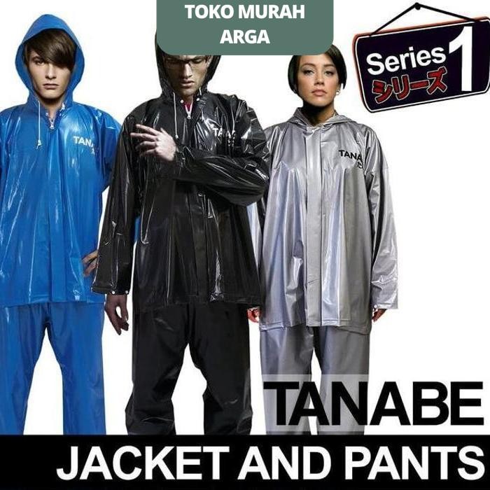 JAS HUJAN TANABE S1 JAKET JAS CELANA ELASTIS WATERPROOF  JAS HUJAN KARET PVC TANABE S1 JAKET JAS CEL