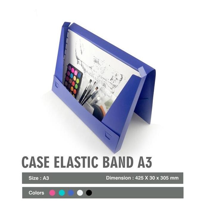 

READY Case Elastic Band Document Box File Daiichi DOS A3 NEW
