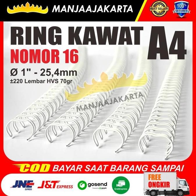

READY Kawat Spiral Agenda A4 Ukuran 1 In No 16 Ring Kawat Jilid Spiral Buku NEW