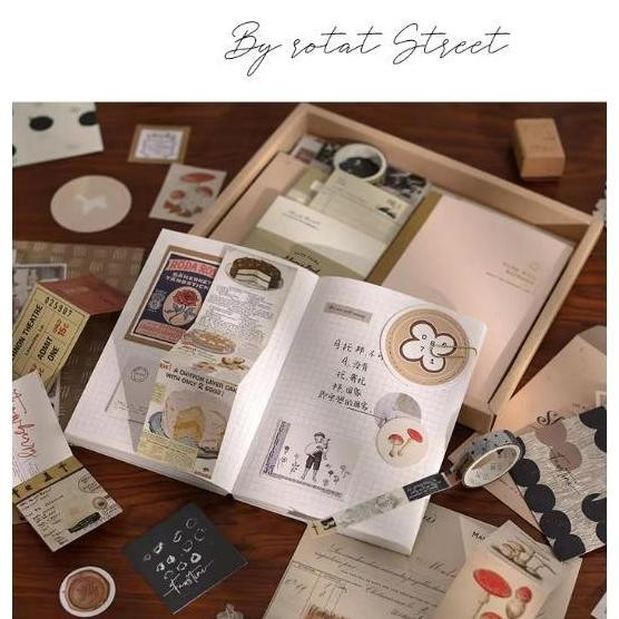 

READY JOURNAL GIFT SET SCRAPBOOK Lengkap Isi 122 Pcs DAILY EDITION Include Buku + Sticker + Memo + Washi Tape Perlengkapan Journal NEW