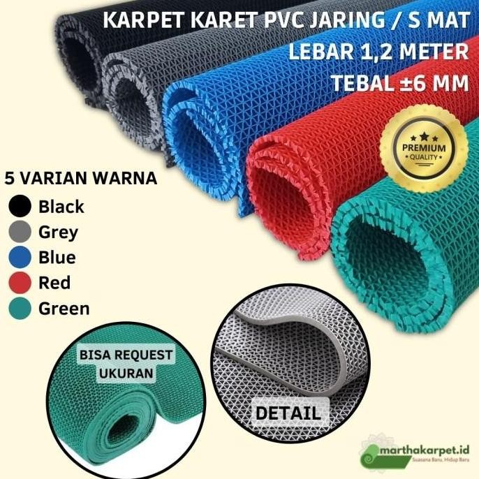 KESET KARPET PVC ANTI SLIP METERAN - JARING