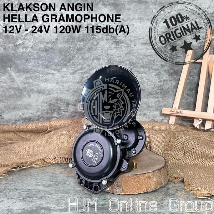 KLAKSON ANGIN HELLA AIR HORN GRAMOPHONE TRUCK SCANIA VOLVO 12V - 24V