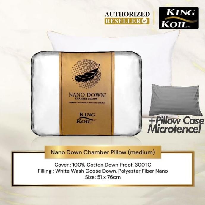 Bantal bulu angsa Kingkoil Nano Down Chamber - King Koil NanoDown Chamber Goosedown Feel Pillow MURA