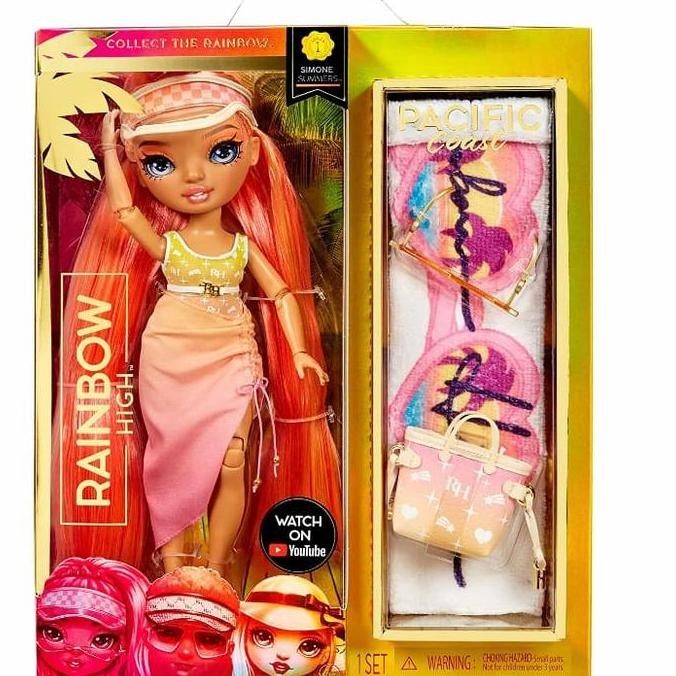 Rainbow High Pacific Coast Simone Summers Sunrise Orange Fashion Doll