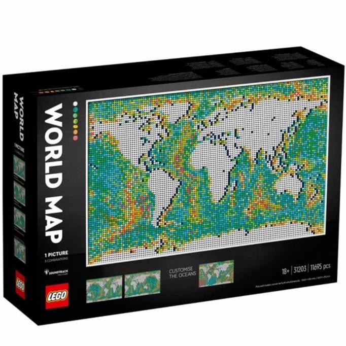 Lego ART 31203 World Map Peta Dunia
