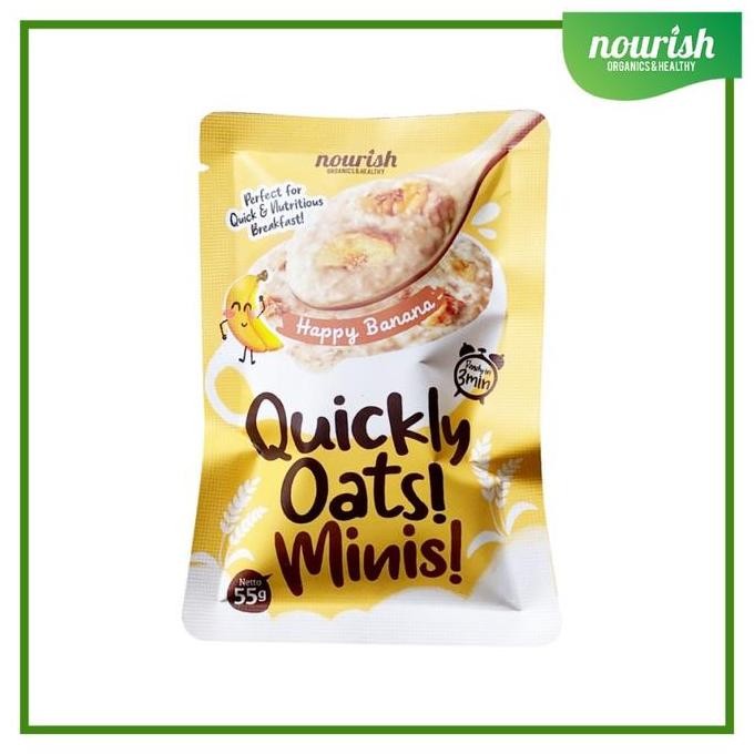

Buy 5 Get 1 Free Quickly Oats! Minis! Instant Oatmeal Happy Banana Terlaris