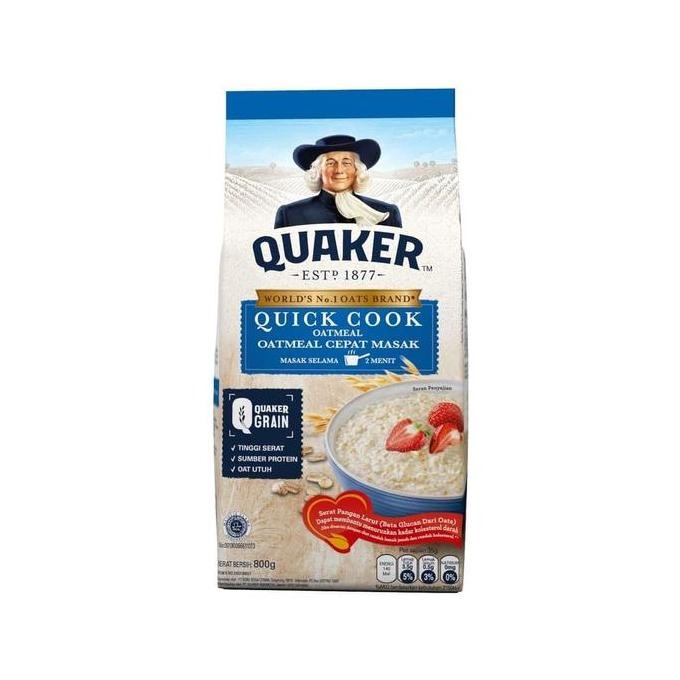 

Quaker Oatmeal 800Gr - Quick Cook - Biru 800 Gr Best Seller