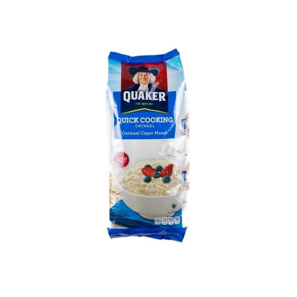 

Quaker Oatmeal Quick Cooking Refill / Havermout Cepat Masak Biru 800 Promo