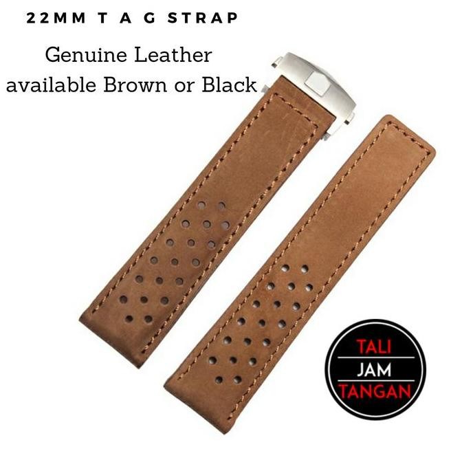 22Mm Leather Strap Monaco Tali Jam Tangan Tag