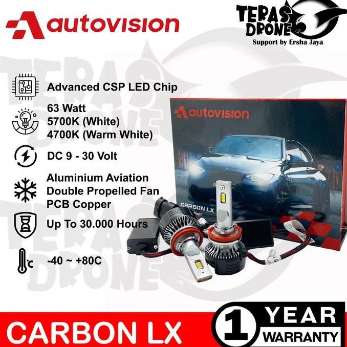 LED Autovision Carbon LX - H1 H4 H7 H11 HB3 - 63 Watt - 5700K