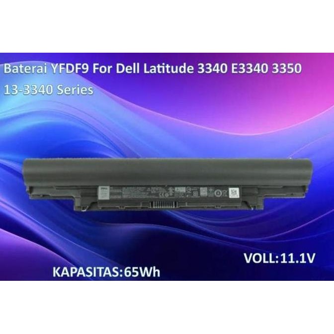 Baterai YFDF9 For Dell Latitude 3340 E3340 3350 13-3340 Series
