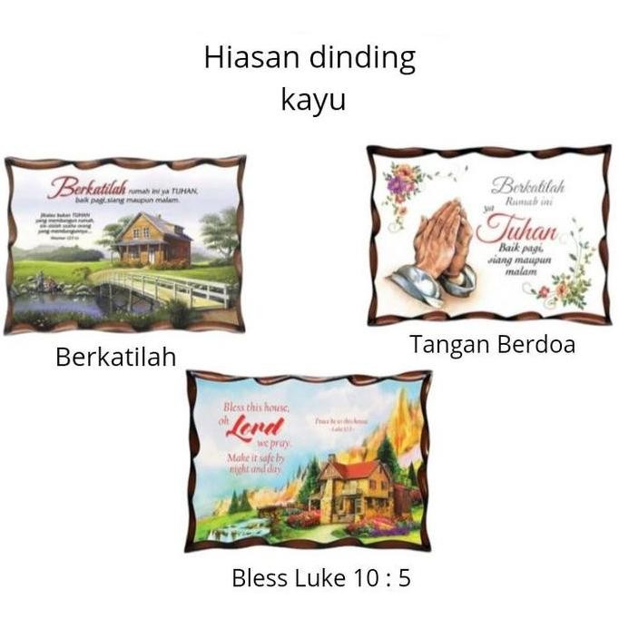 Hiasan Dinding Berkatilah - Pajangan Rumah Kristen atau Katolik